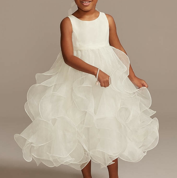 David's Bridal flower girl dress - Picture 1 of 3